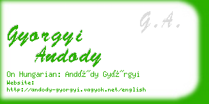 gyorgyi andody business card